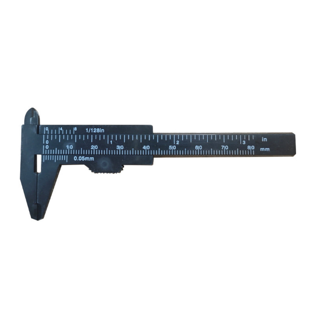 Plastic Vernier Caliper 0.1mm Precision 0 To 80mm Scale Lightweight for Workshop School Projects