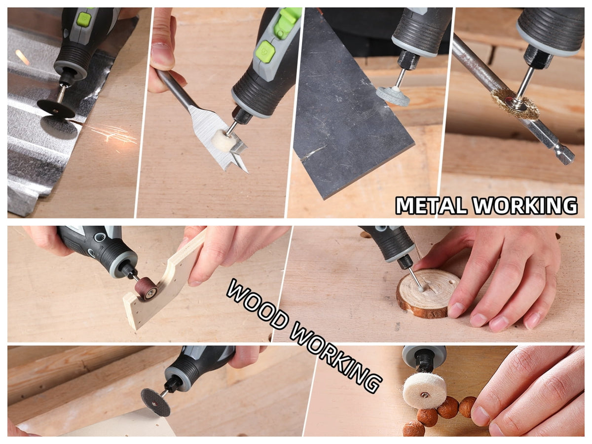 Woldsatr 516PCS Rotary Tool Kit, 1/8-in Shank, Sanding, Grinding, Carving, Polishing, Drilling, Storage Case