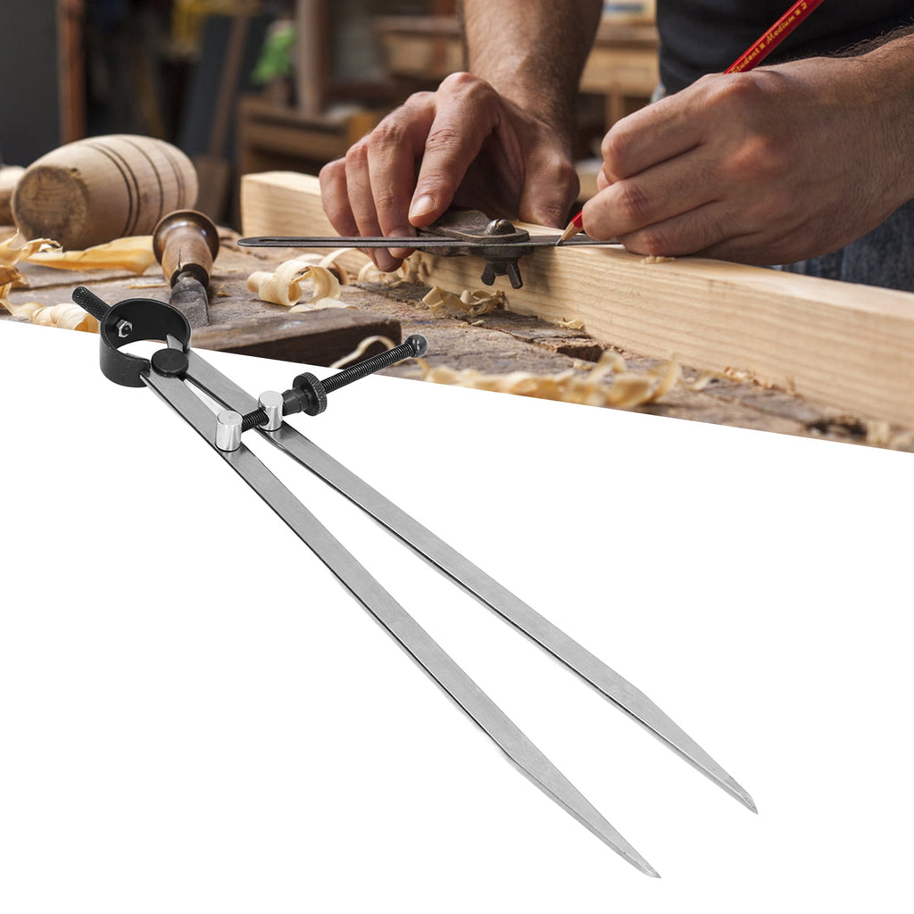 M Buder Wing Divider Adjustable Divider Calipers with Spring Nut for Leather Scribing and Marking Carbon Steel Compass Tool 5 inches / 125 mm for Wood Plastic Metal Surface