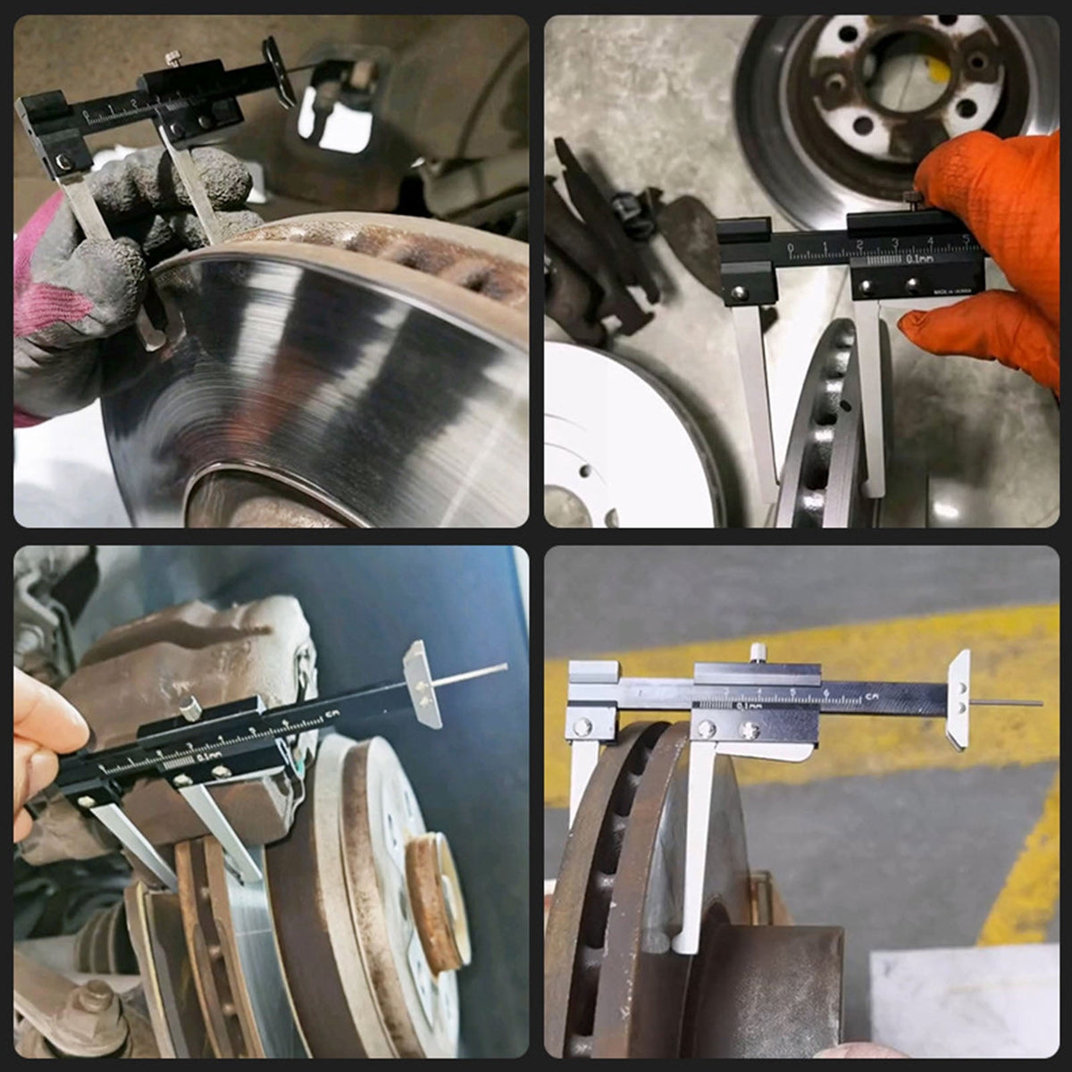 Automotive Brake Disc Micrometer 0-60mm Stainless Steel Brake Disc Depth Measuring Caliper For Precisions Measurement