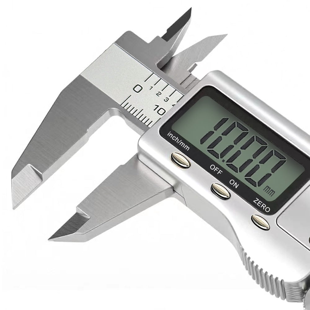 Digital Caliper, Caliper Measuring Tool with Stainless Steel, Electronic Micrometer Caliper with Large LCD Screen, Auto-Off Feature, Inch and Millimeter Conversion (6 Inch/150 mm)