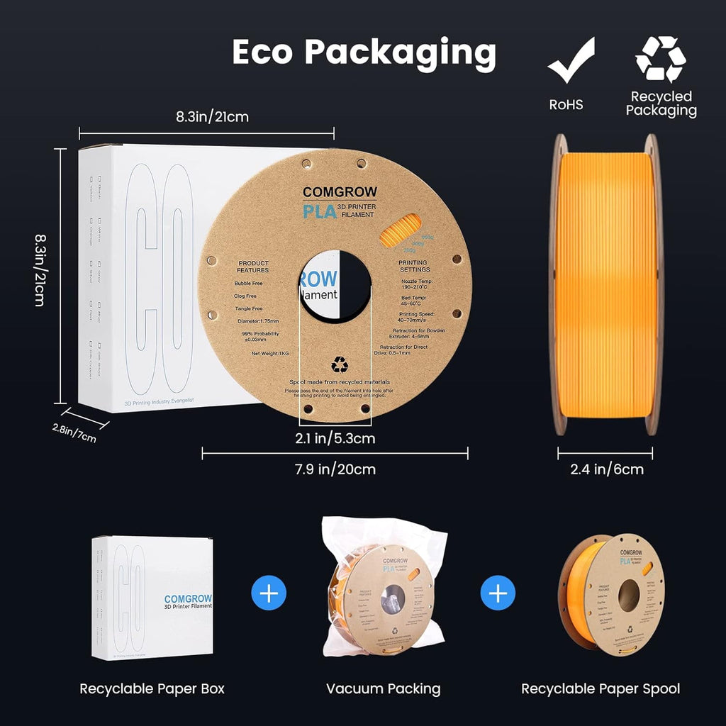 Creality Toughness PLA Filament 1.75mm Grey 1KG 3D Printer Filament