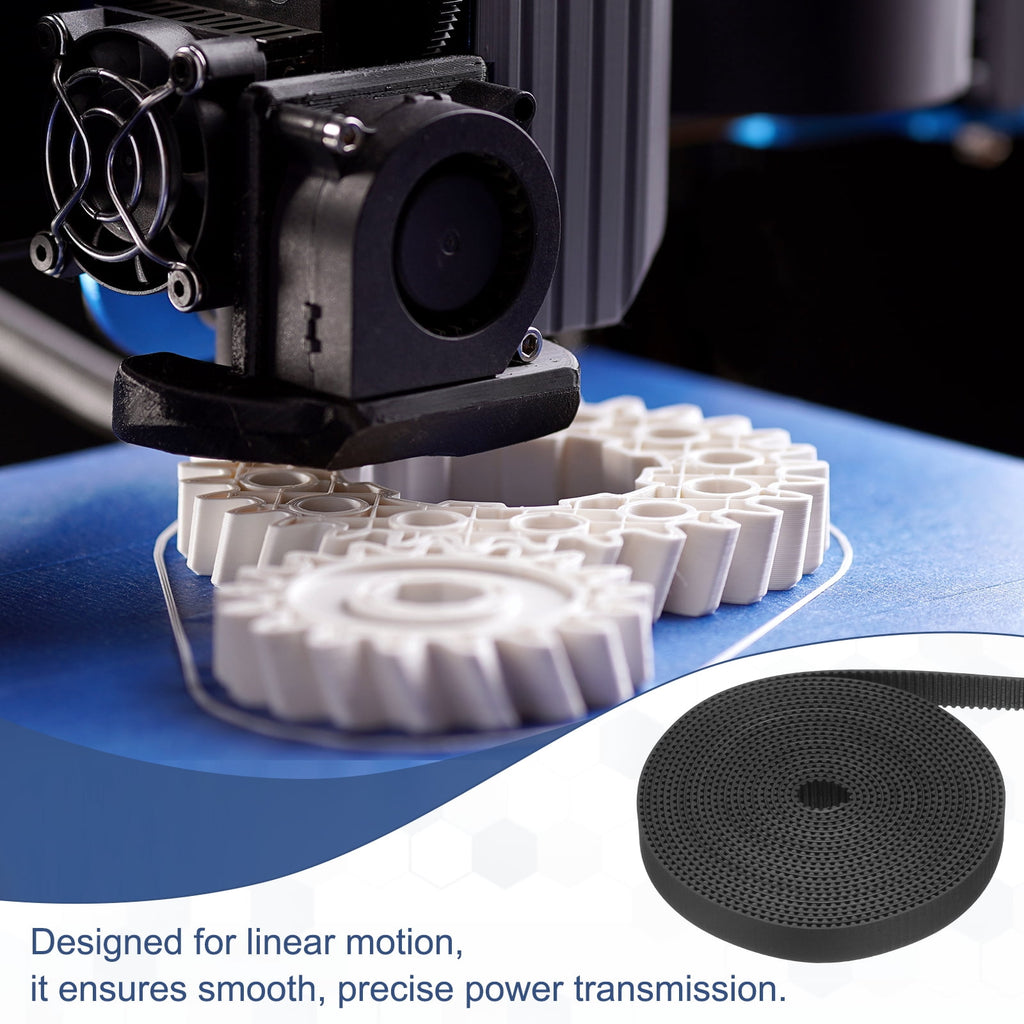 Uxcell Rubber 2GT Timing Belt 10x2000mm 2mm Pitch 1.5mm Thick Black Open Loop Pulley Timing Belt for 3D Printer