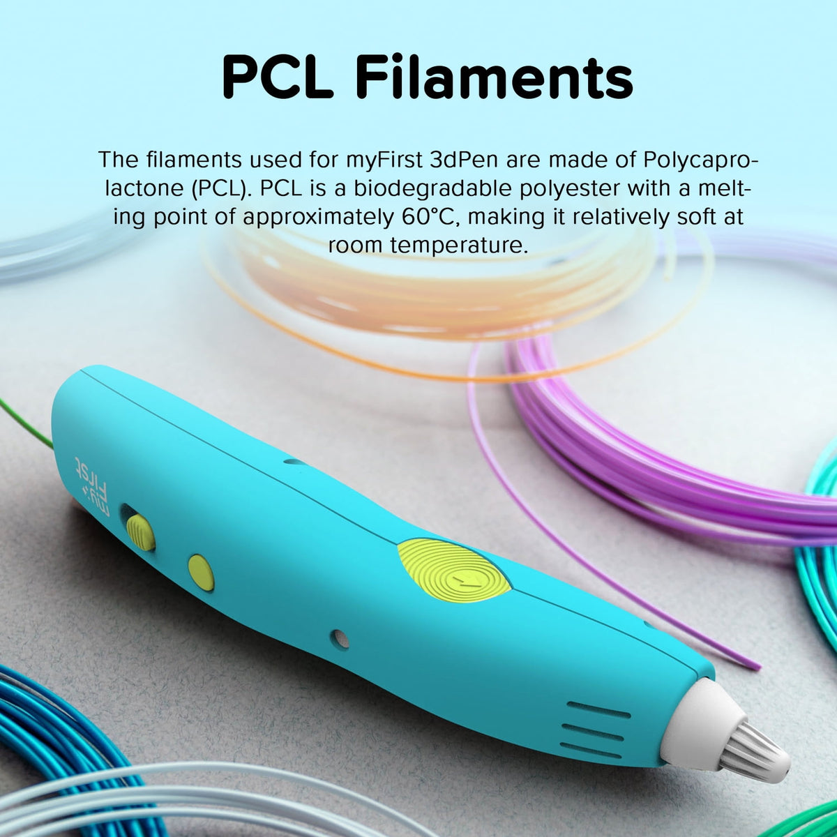 myFirst 3D Pen Make (Red) Starter Kit-Wireless, Rechargeable, 6 PCL Filaments (Ages 5-15)
