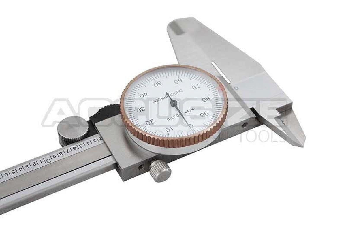 Accusize 0-12 inch by 0.001 inch Precision Dial Caliper, Stainless Steel, in Fitted Box, P920-S212