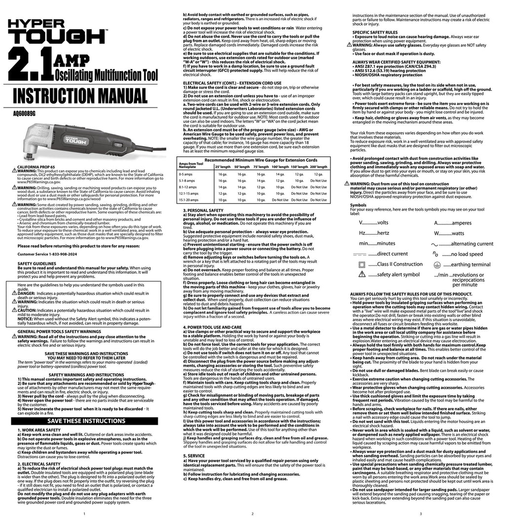 Hyper Tough 2.1 Amp Corded Oscillating Multi-Function Tool with Variable Speed and Accessories
