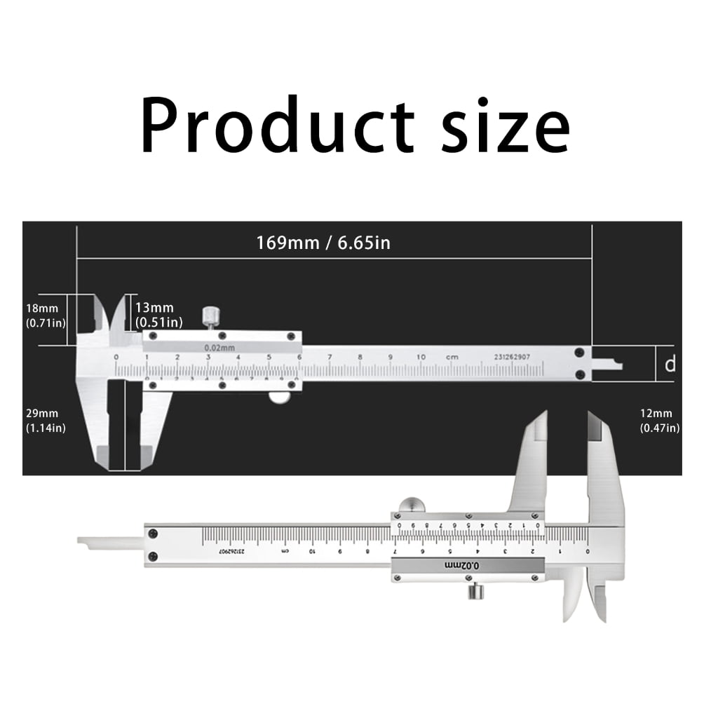Thickness Diameter Measuring Tool Vernier Caliper for Jewelry Coin Gemstones 0-100mm Stainless Steel Caliper Micrometer