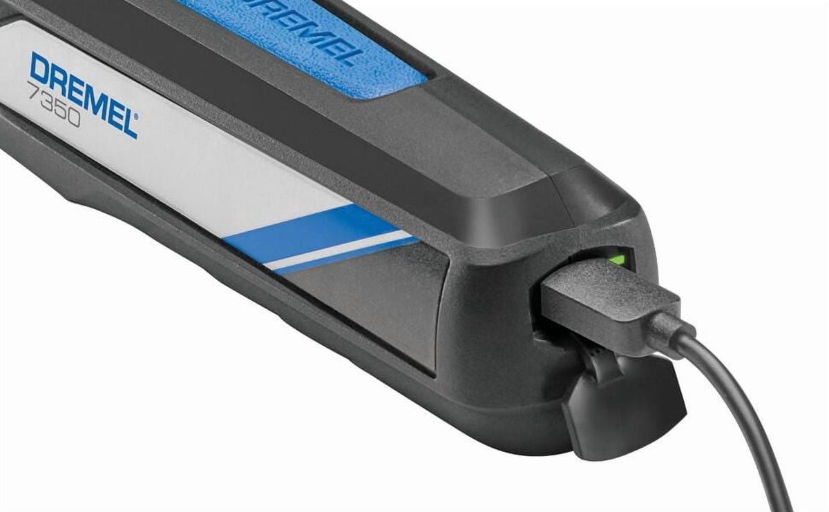 Dremel 7350-5W 4V-Cordless Single Speed Rotary Tool with Integrated 2Ah Li-Ion Battery & 7 Accessories