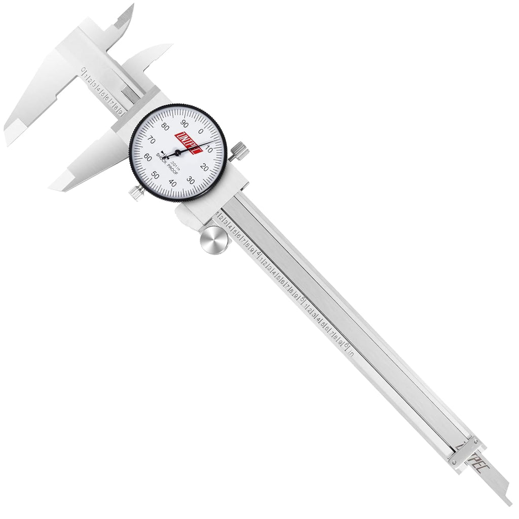 6 inch Dial Caliper, 0.001" Resolution | 0-6 inch Range, Stainless Steel,Shock-Proof Precision Vernier, Hard Carrying Case, For Machinists & DIY