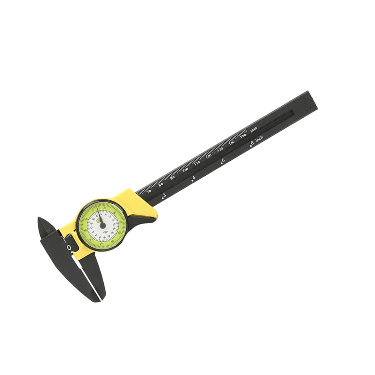 Riousery 0-6 inches / 0-150mm Plastic Dial Vernier Caliper Ruler Gauge Professional Measurement Tool for Woodworking, Jewelry, DIY Projects and General Home Use (Yellow)