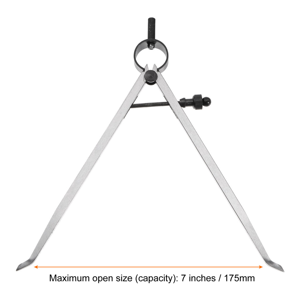 Uxcell Spring Joint Caliper 7 inch / 175mm Steel Adjustable Spring Inside Caliper with Solid Nut