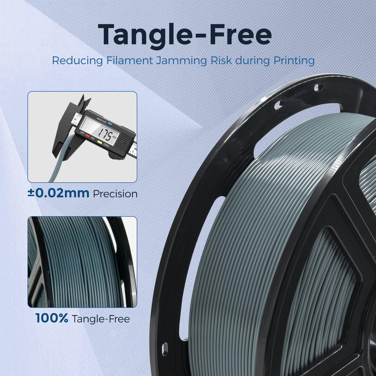 Flashforge PETG Filament 1.75mm, 1KG/2.2lbs PETG 3D Printer Filament, Black
