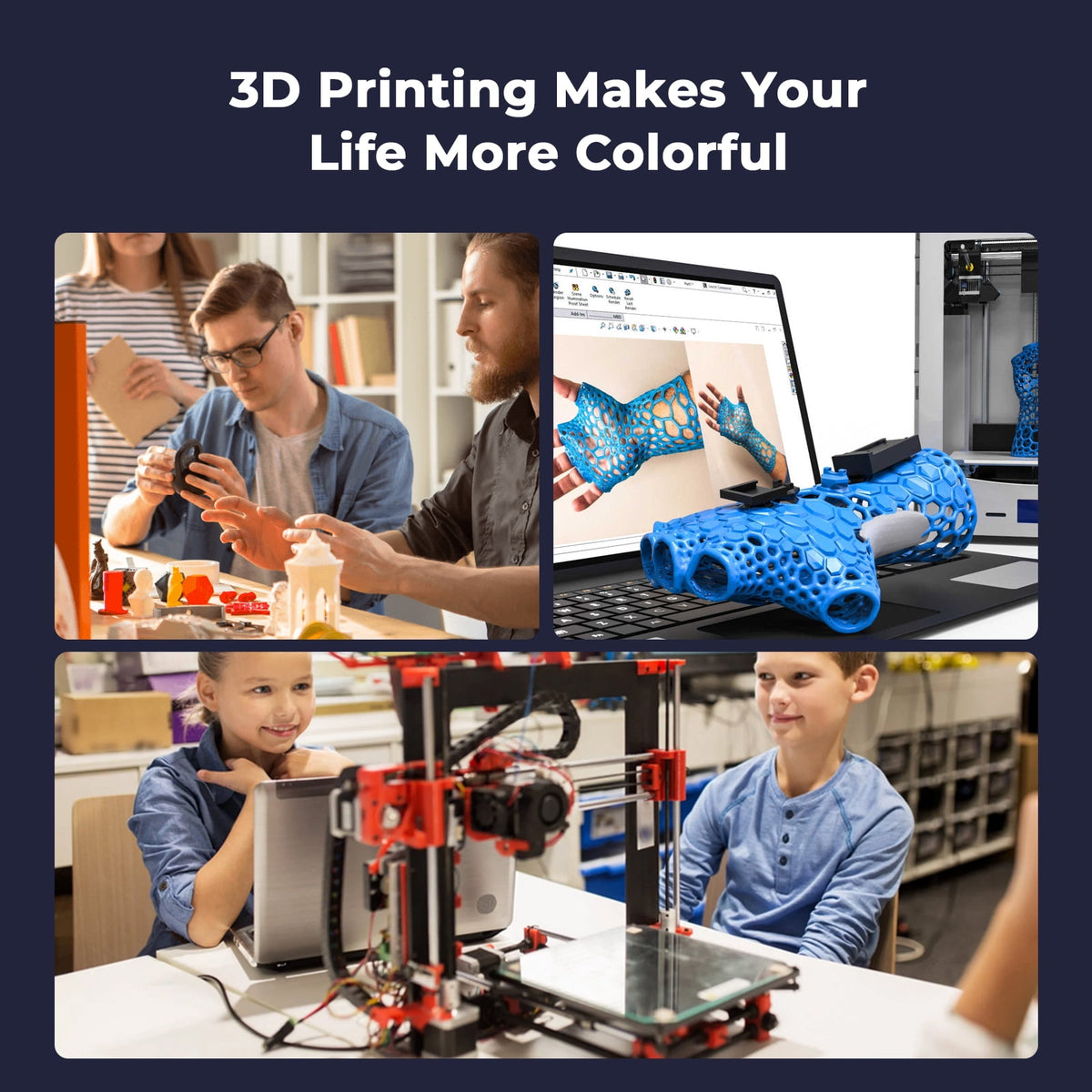 Creality Hyper PLA Filament 3D Printer Filament 600mm/s Higher Toughness High-Speed Printing Dimensional Accuracy +/- 0.03mm 1kg(2.2lbs) Compatible with Most 3D Printers, Red