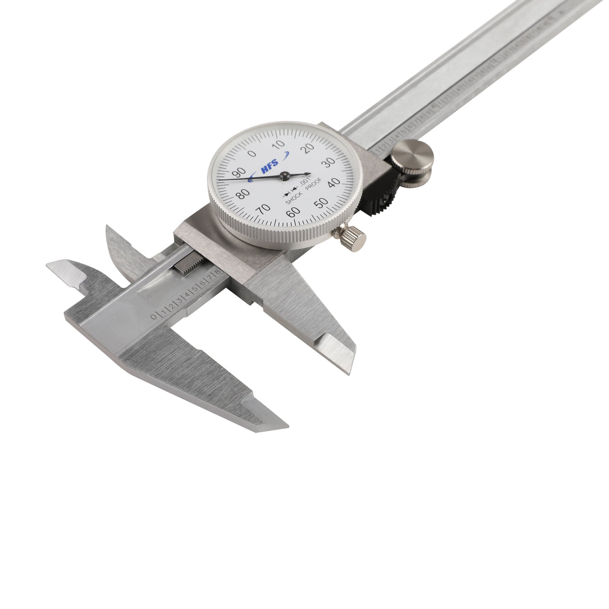 HFS(R) 0-6" Imperial Dial Caliper 4 Way Measurment .001" Accuracy Shockproof Carbon Steel