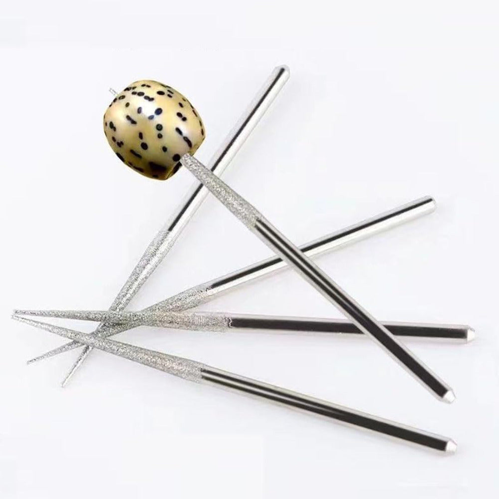 20pcs Diamond Mounted Bead Reamer , 5 Different Shapes Diamond Drill Bit, 1/8 Inch Shank Diamond Grinding Tool for Dremel Rotary Tool