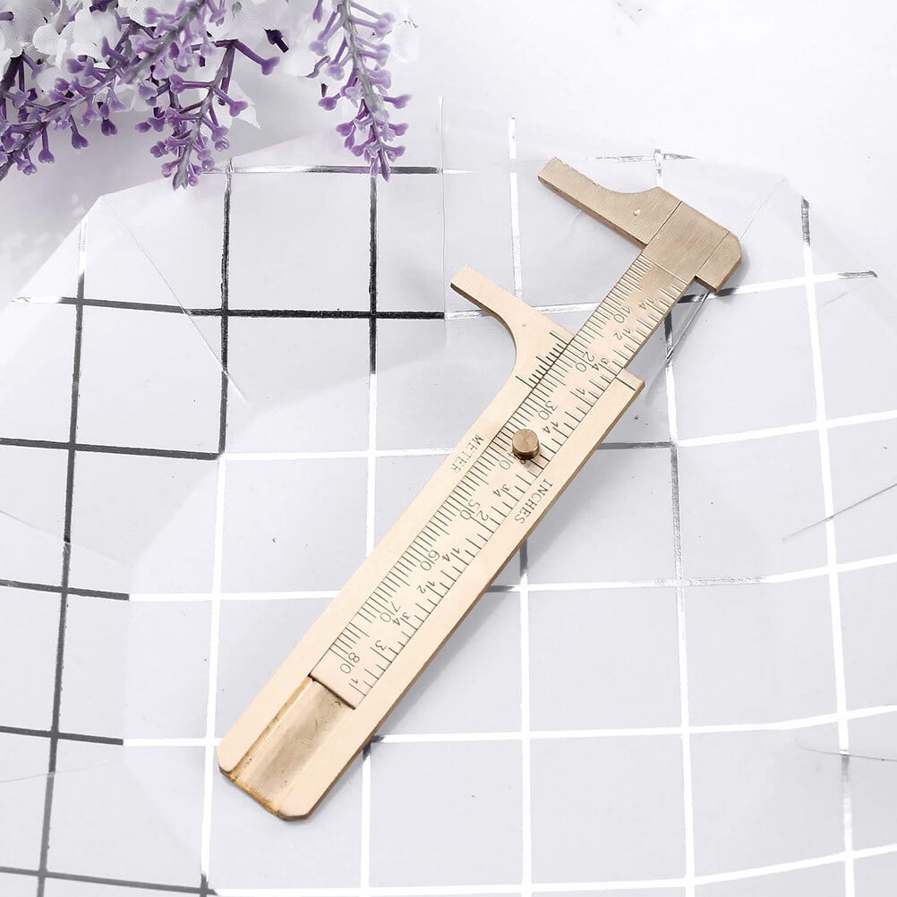 Tinksky 1pc Copper Vernier Caliper Pocket Caliper CM/Inch Dual Scale Wear Resistance with High Precision for Measurement