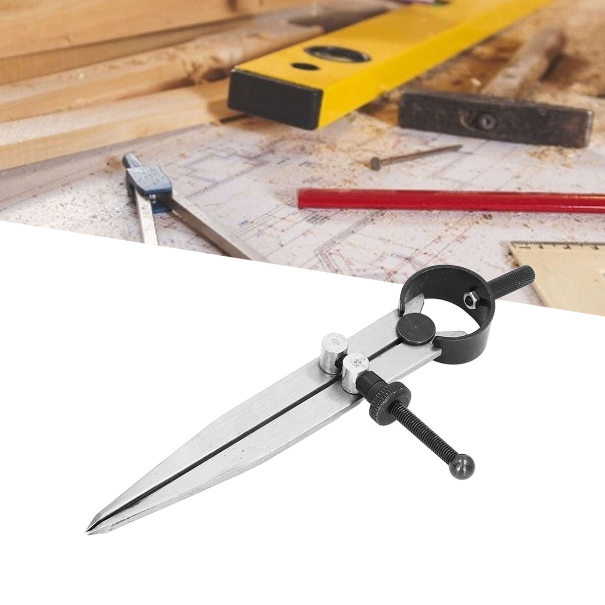 M Buder Wing Divider Adjustable Divider Calipers with Spring Nut for Leather Scribing and Marking Carbon Steel Compass Tool 5 inches / 125 mm for Wood Plastic Metal Surface