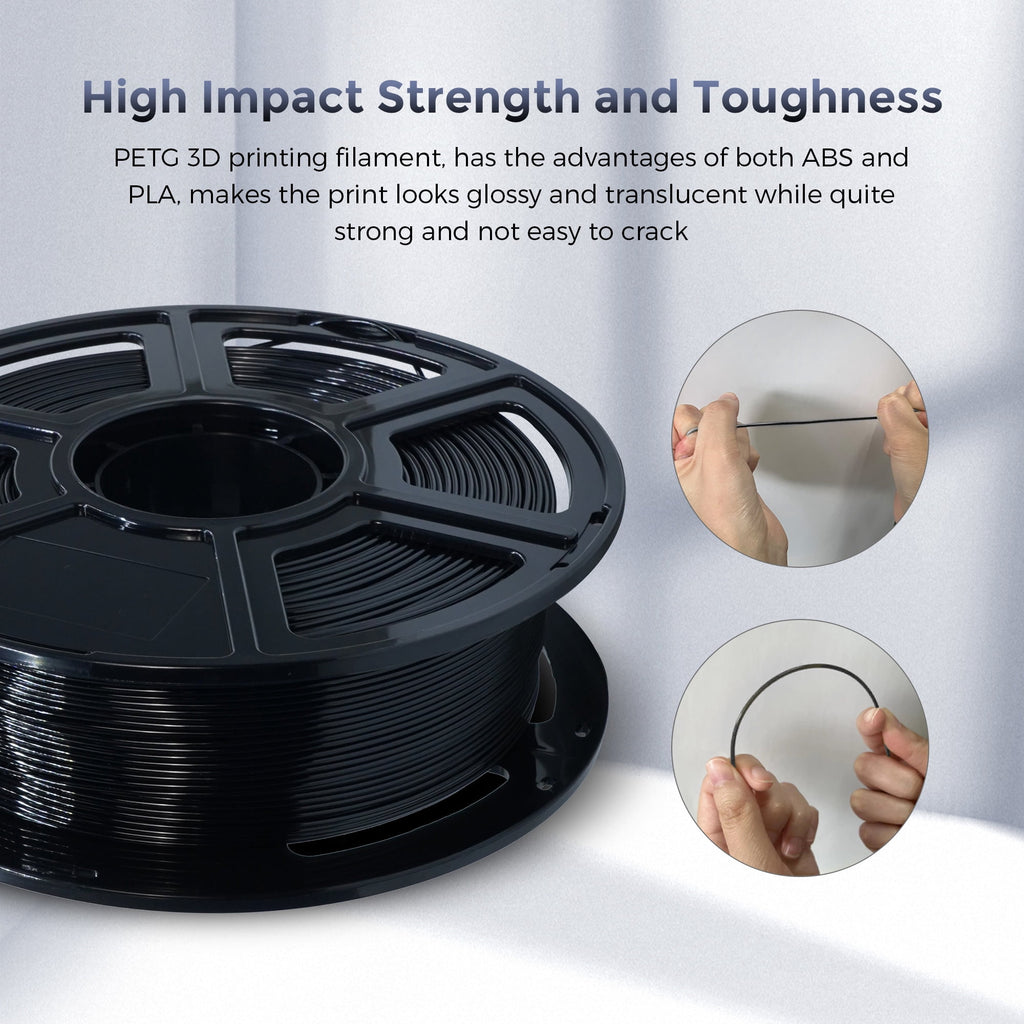 Flashforge PETG Filament 1.75mm, 1KG/2.2lbs PETG 3D Printer Filament, Burnt Titanium
