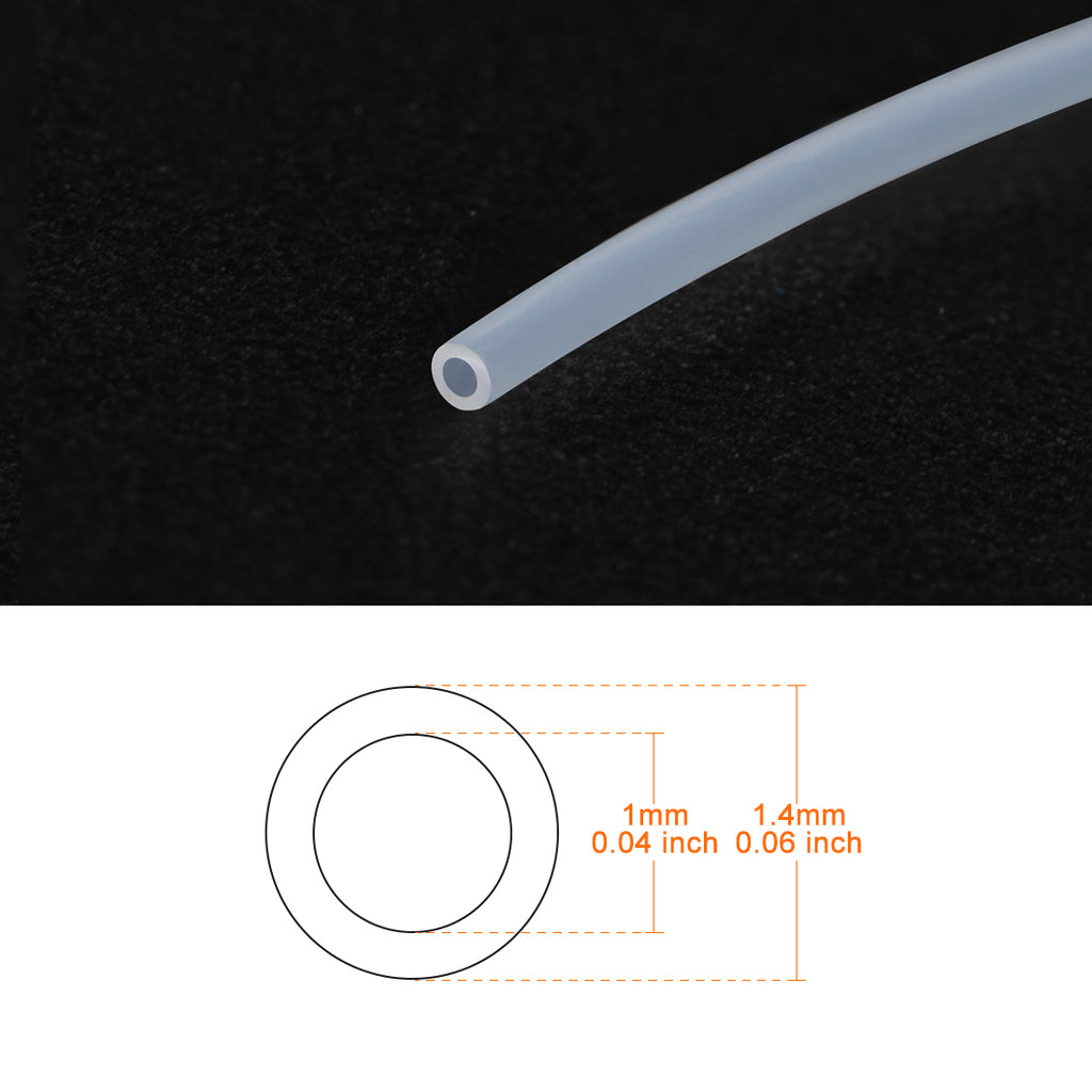 Uxcell 1mm ID 1.4mm OD Tube 1 Meter 3.3ft Lengh For 3D Printer RepRap