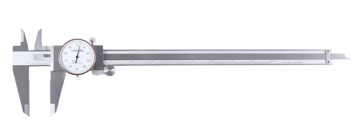Accusize 0-12 inch by 0.001 inch Precision Dial Caliper, Stainless Steel, in Fitted Box, P920-S212