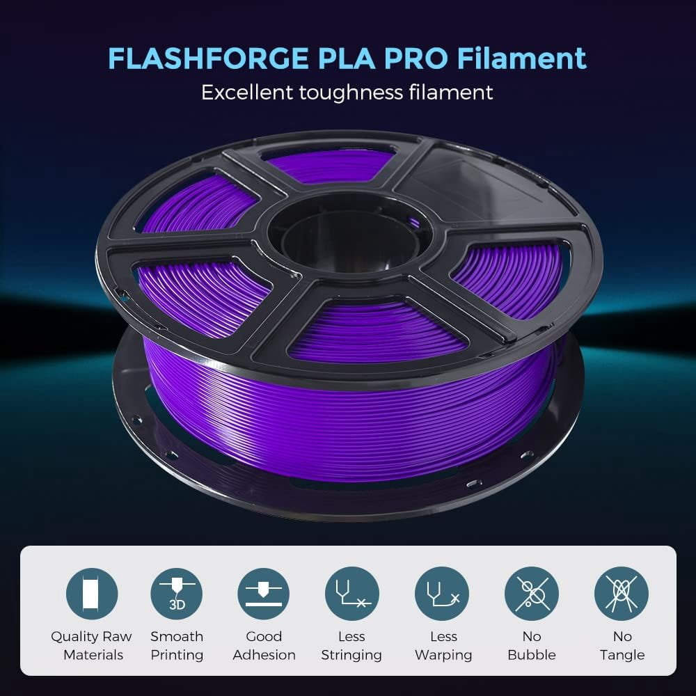 Flashforge PLA Filament 1.75mm, 1KG/2.2lbs PLA 3D Printer Filament, Blue