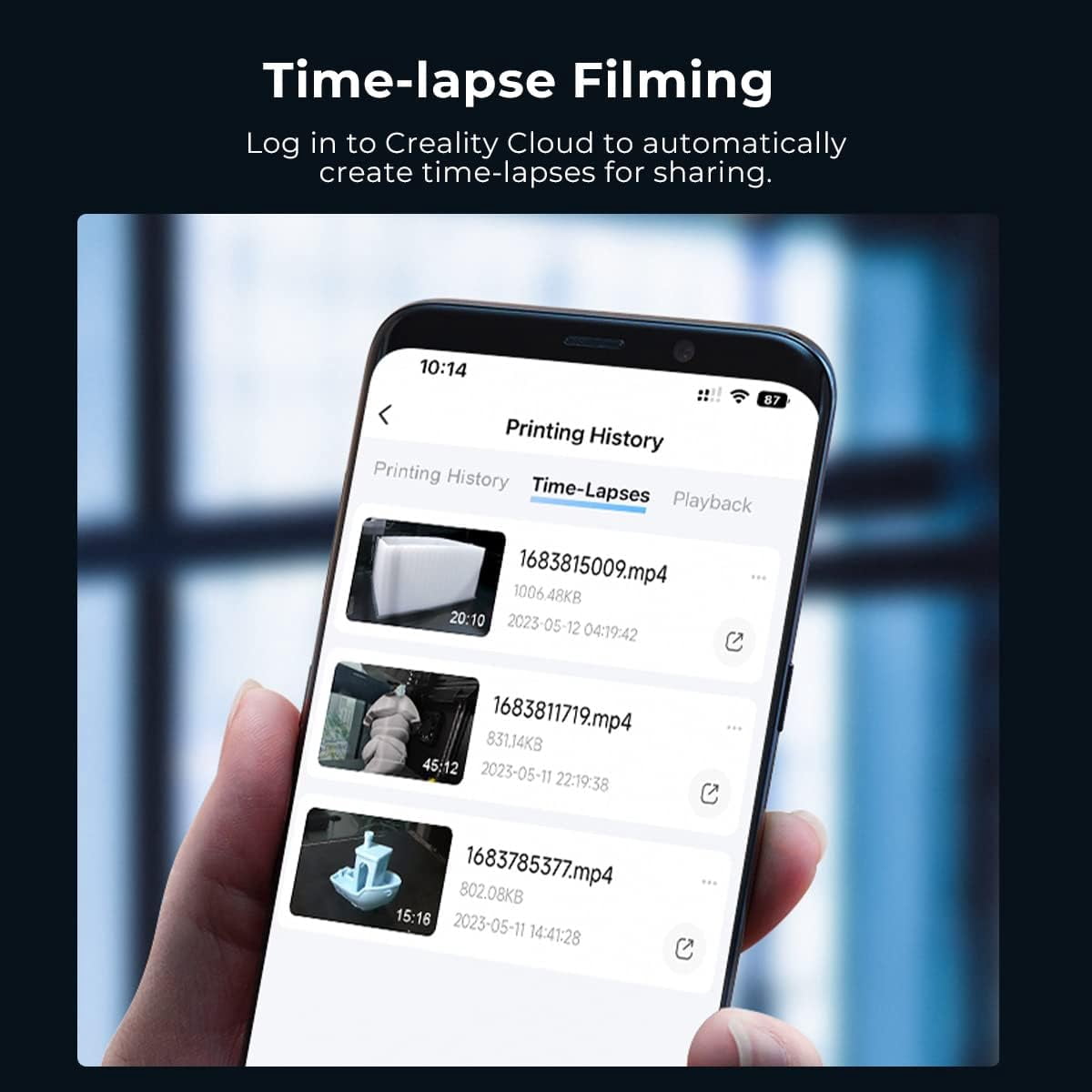 Creality Official K1 AI Camera, HD Quality, AI Detection, Time-Lapse Filming, Real-time Viewing, Easy Install, Keen Watch to Reduce Waste of Filaments, K1/K1 MAX 3D Printer Accessory, Black
