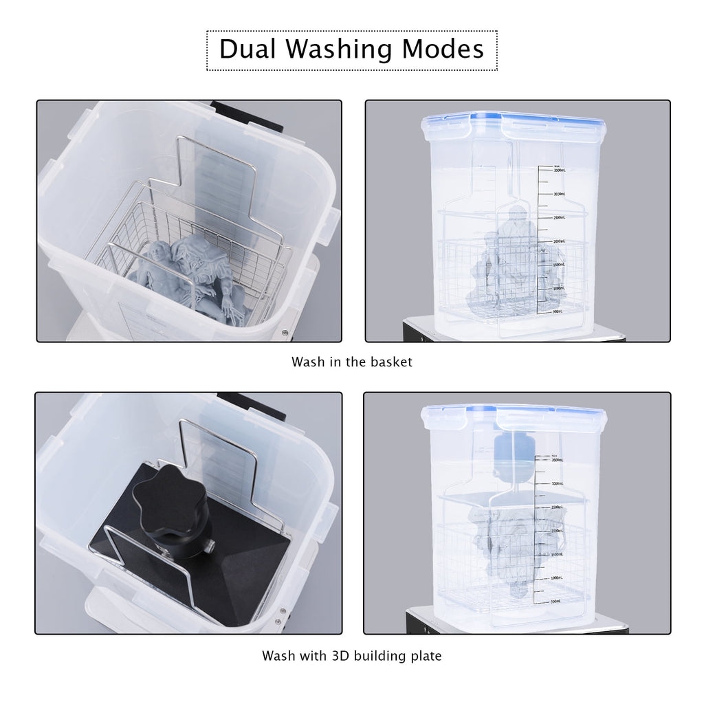 ELEGOO Mercury XS Bundle with Separate Washing and Curing Station for Resin 3D Printed Models Yellow
