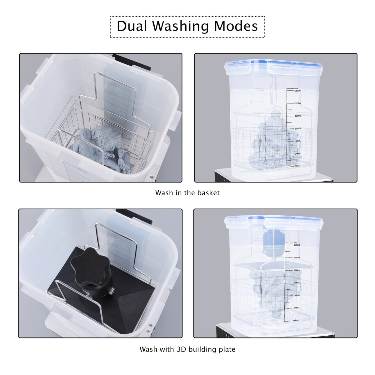 ELEGOO Mercury XS Bundle with Separate Washing and Curing Station for Resin 3D Printed Models Yellow