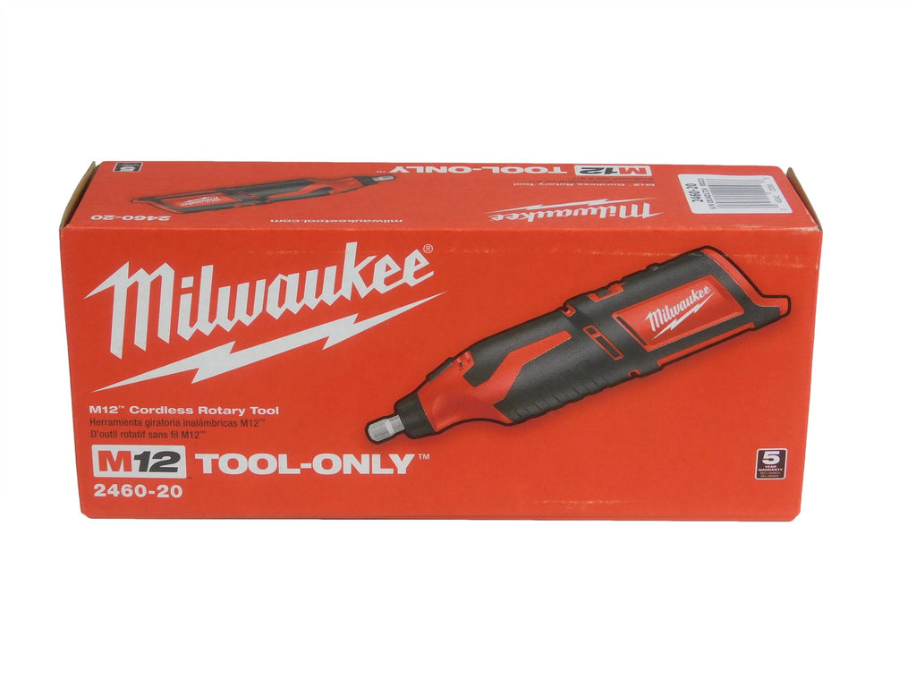 Milwaukee M12 Cordless Rotary Tool (2460-20) – 5,000–32,000 RPM, 1/8 in Collet, Compact Design, Tool Only