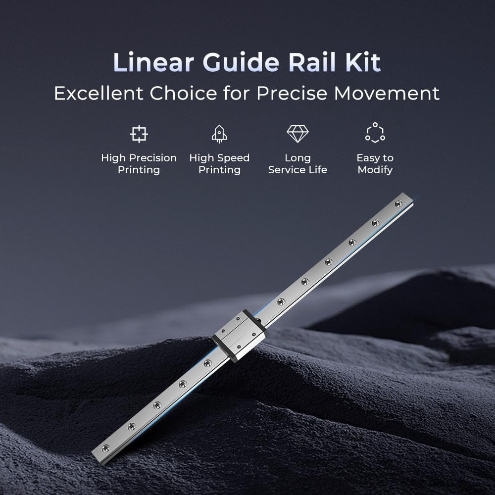 Official Creality Ender 3 Linear Rail X-axis MGN12C Guide Kit with Fix Plate Mount Bracket Support Sprite Pro kit for Creality Ender3/Ender 3 Pro/Ender 3 V2 3D Printers
