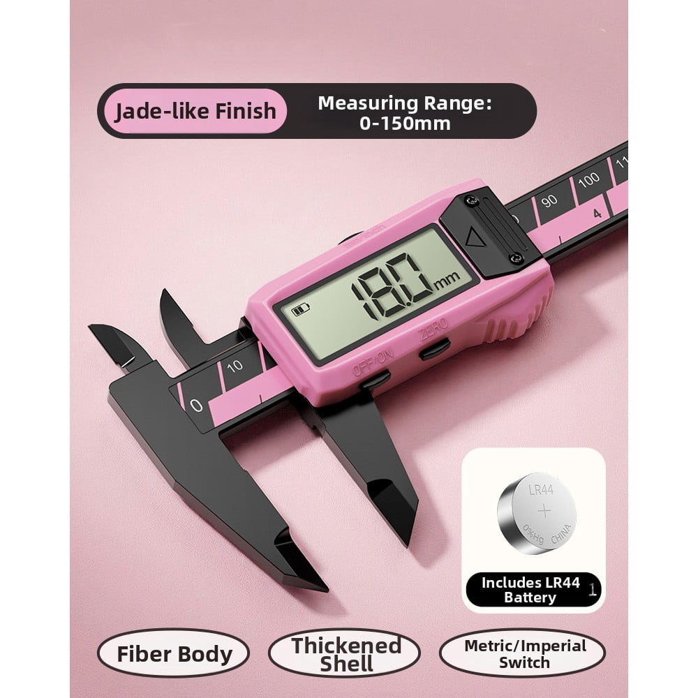 Mosiee Plastic Vernier Caliper 150mm/6 Inch Metric Inch Sliding Gauge Measuring Tool Caliper Digital Pachymeter Vernier Calipers