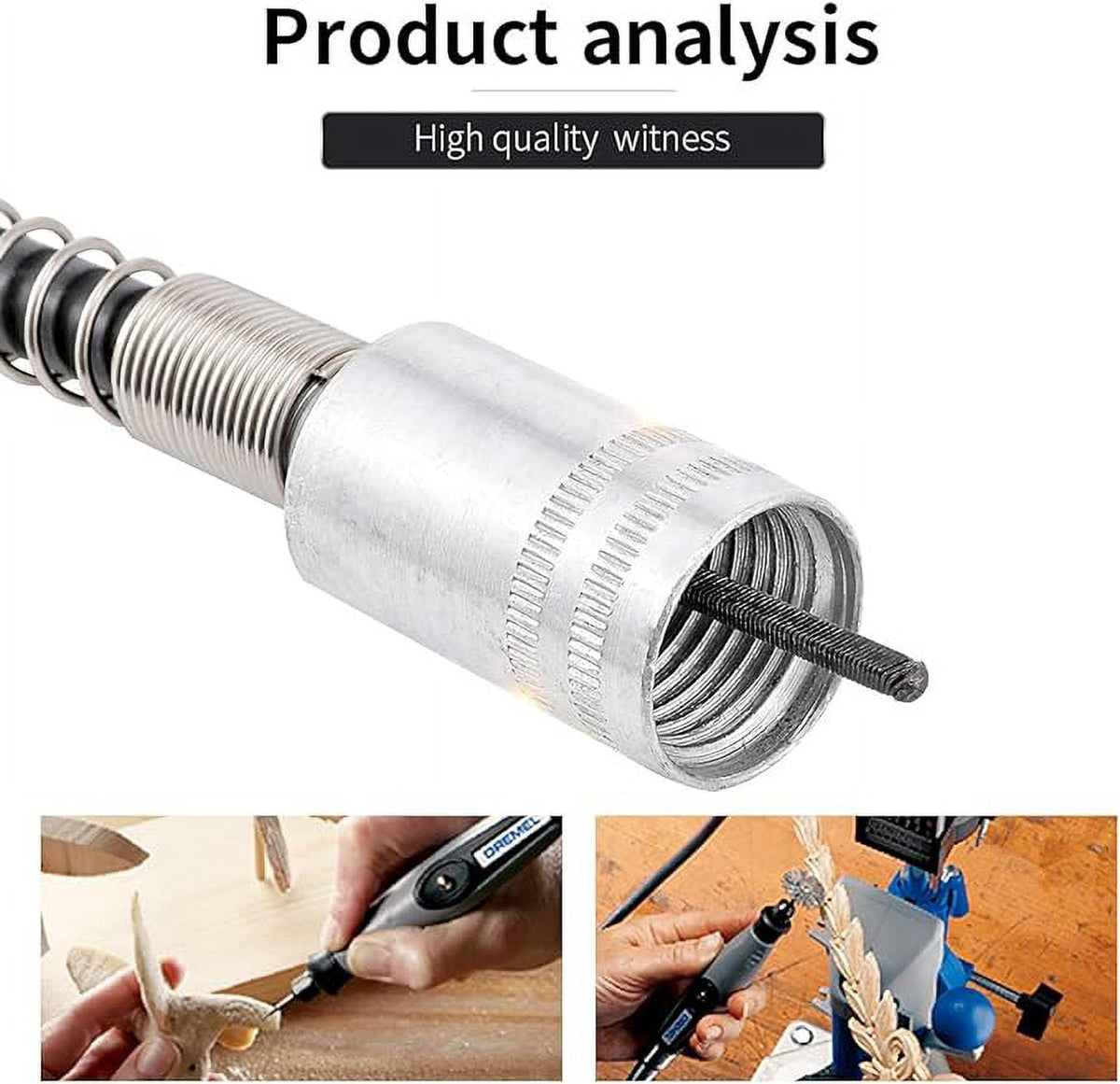 SkyAuks Rotary Grinder Tool with Flexible Hose, Fits Dremel Universal Rotary Tool, 180CM