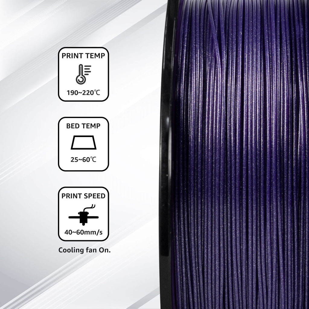 Flashforge PLA Filament 1.75mm, 1KG/2.2lbs PLA 3D Printer Filament, Burnt Titanium