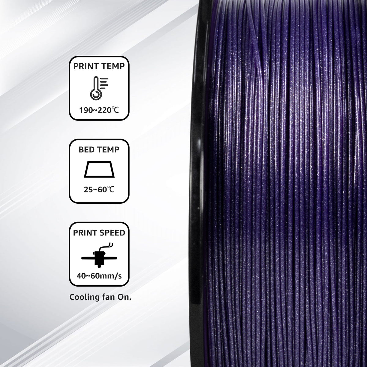 Flashforge PLA Filament 1.75mm, 1KG/2.2lbs PLA 3D Printer Filament, Burnt Titanium