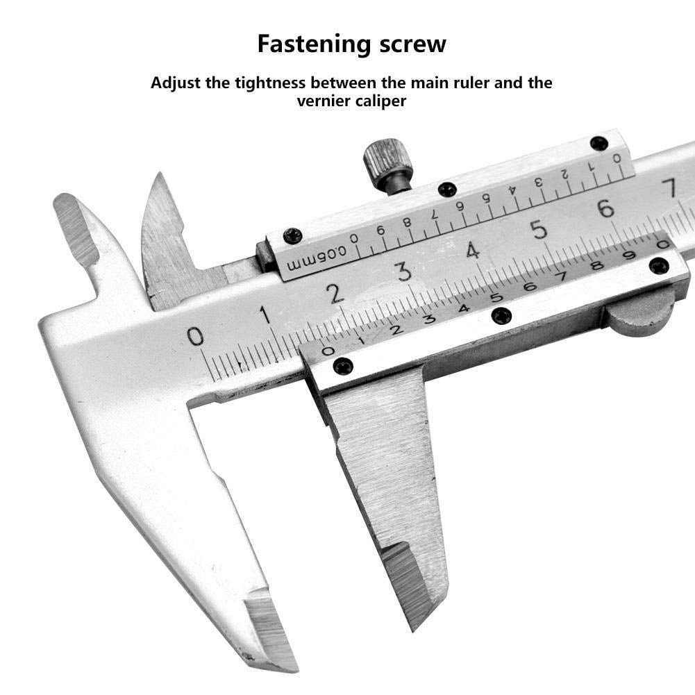Vernier caliper stainless steel professional high quality 0-6 inch/150 mm micron durable measuring tool for internal, external, depth and step measurements