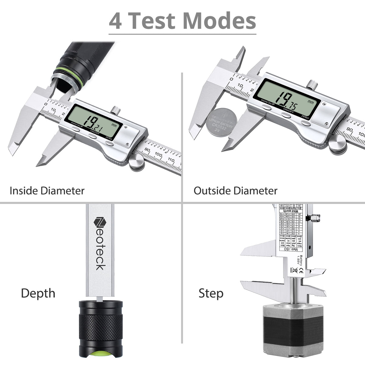 Neoteck 150mm Electronic Digital Caliper Vernier Caliper Gauge Micrometer Ruler