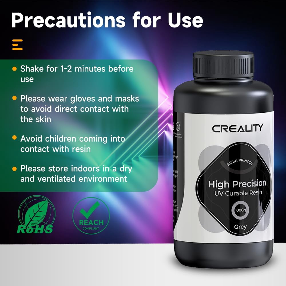 Official 8K 3D Printer Resin，1kg High Precision 405nm UV-Curing Resin Low Shrinkage, Excellent Fluidity Standard Photopolymer Resin for LCD DPL 3D Printing, Blue