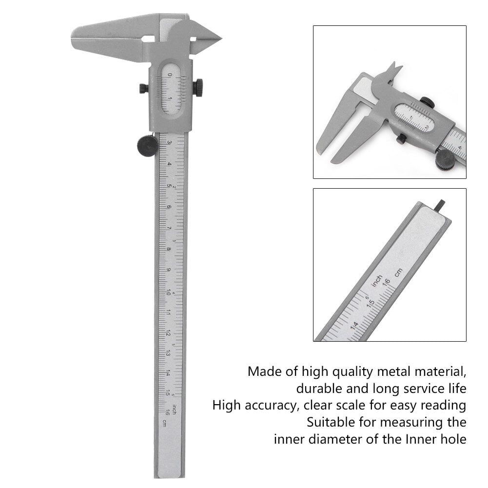 Suodoka High Precision Metal Vernier Caliper Manual Measuring Tool Micrometer Gauge for Woodworking, DIY Projects, and Professional Construction Use, 5 inches / 12.7 cm
