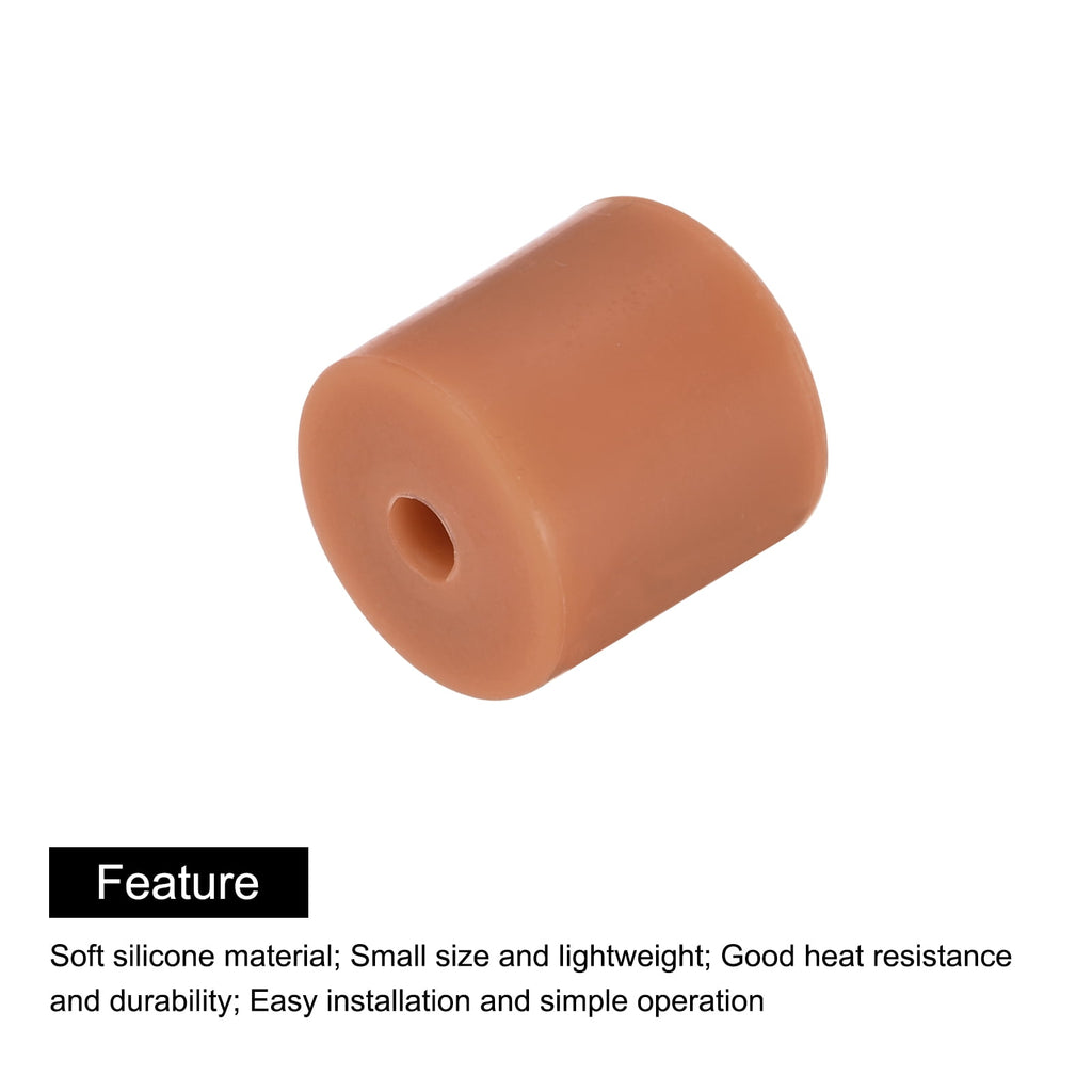 Uxcell 8Pcs Silicone Bed Mounts 3D Printer Heat Bed Silicone Leveling Column Silicone Buffer 16mm for 3D Brown