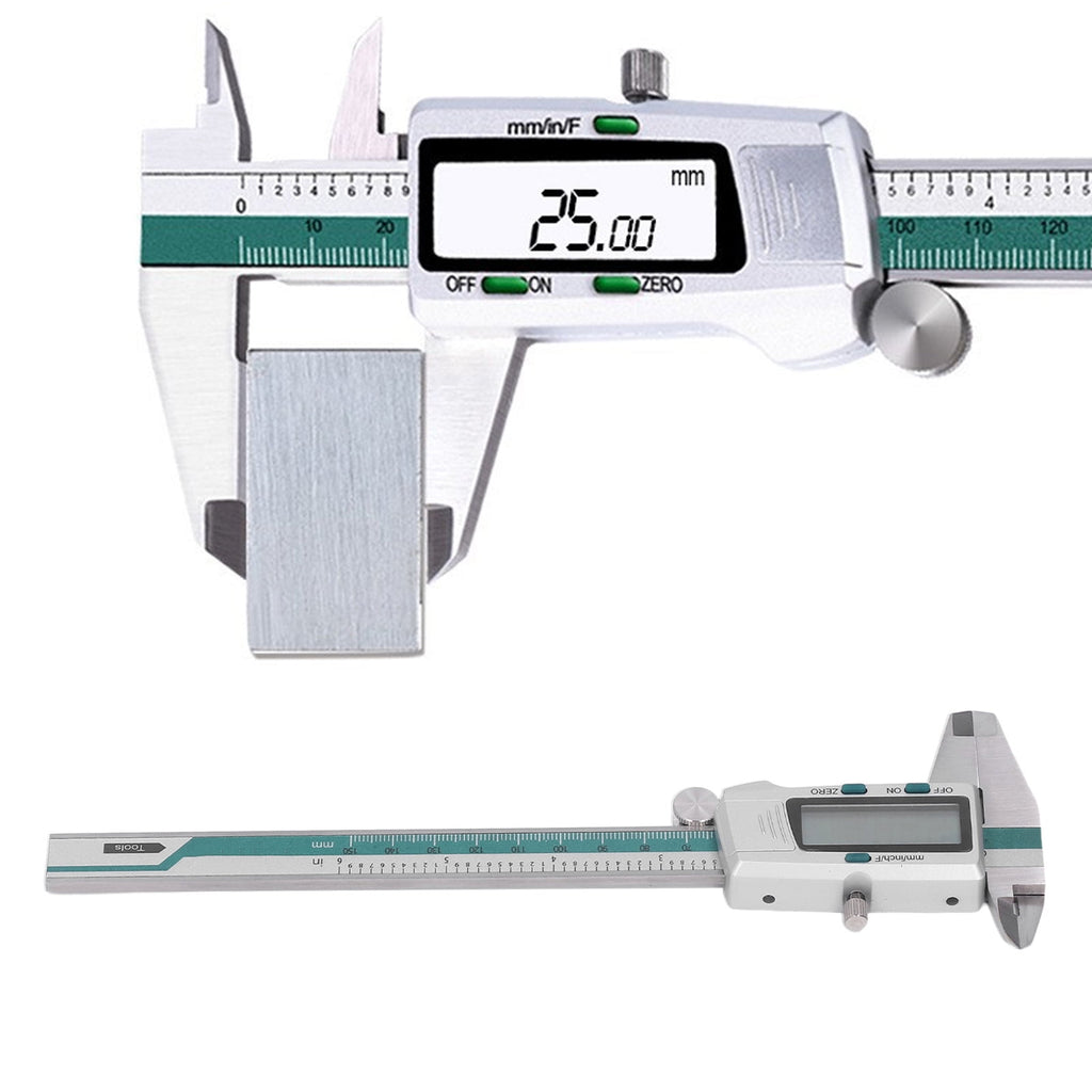 M Buder Digital Caliper 0-150mm / 0-6in High Precise LCD Display Stainless Steel Electronic Vernier Measuring Tool