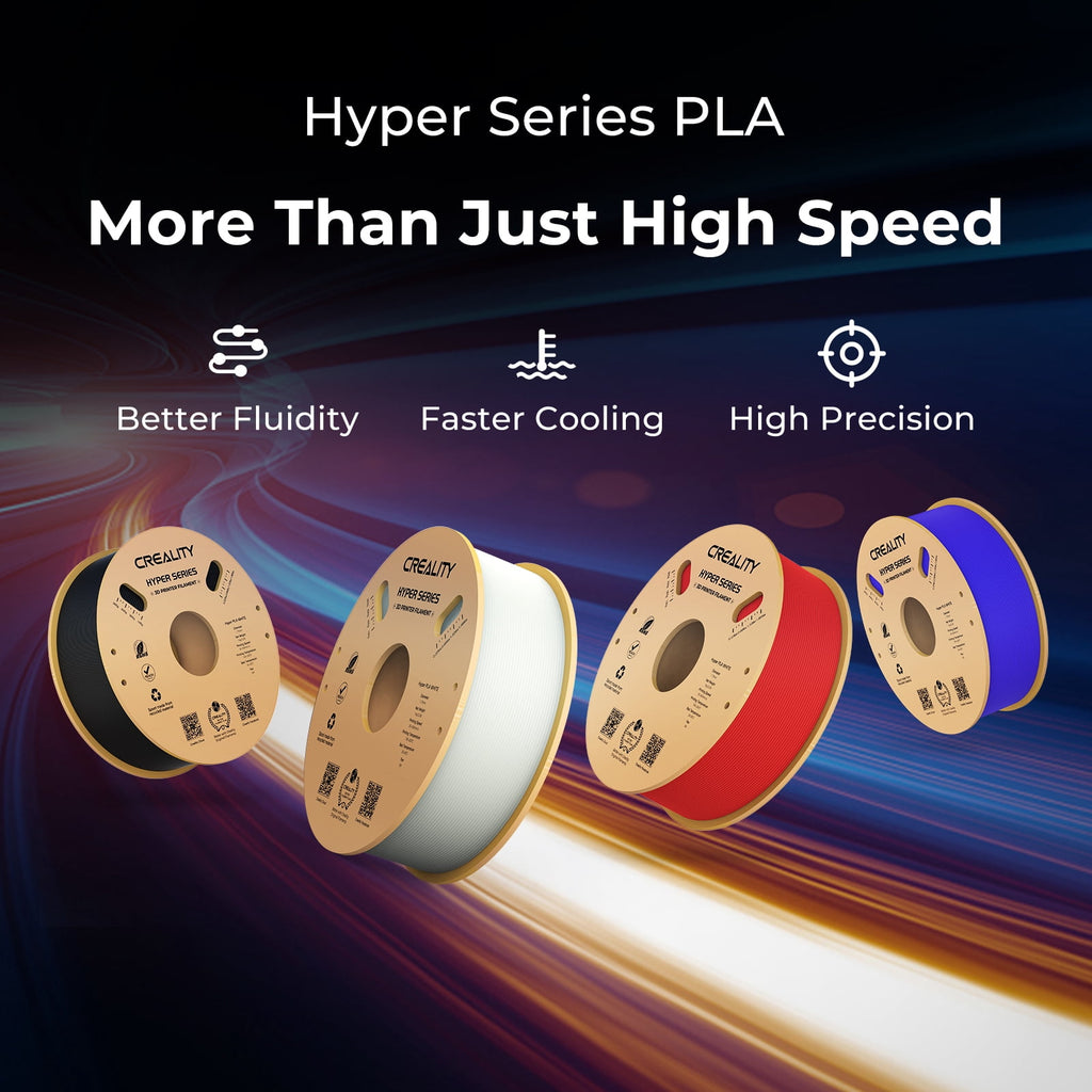 Creality Hyper PLA Filament 3D Printer Filament 600mm/s Higher Toughness High-Speed Printing Dimensional Accuracy +/- 0.03mm 1kg(2.2lbs) Compatible with Most 3D Printers, Red