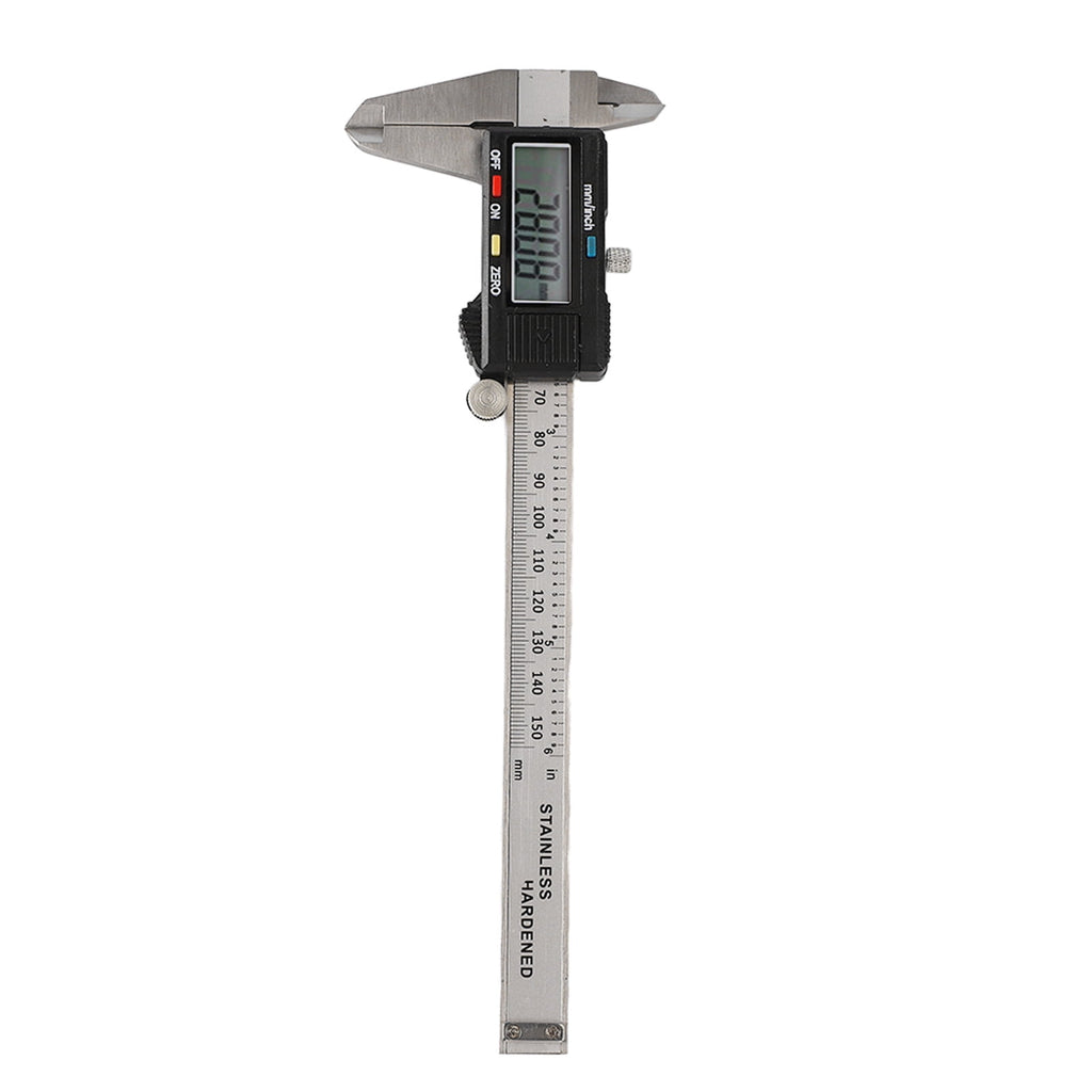 Professional Stainless Steel Digital Caliper 6 inches / 150 mm Electronic Vernier Micrometer Measuring Tool with High Precision LCD Display Auto Shut Off Feature