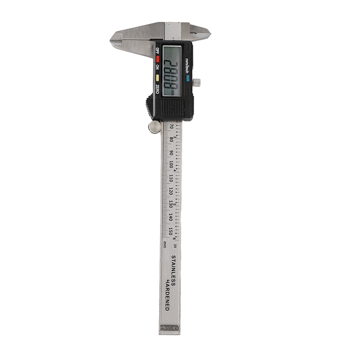 Professional Stainless Steel Digital Caliper 6 inches / 150 mm Electronic Vernier Micrometer Measuring Tool with High Precision LCD Display Auto Shut Off Feature