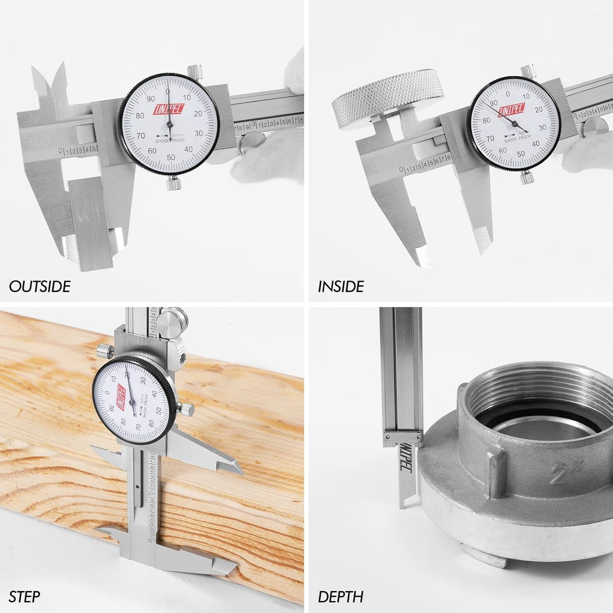 6 inch Dial Caliper, 0.001" Resolution | 0-6 inch Range, Stainless Steel,Shock-Proof Precision Vernier, Hard Carrying Case, For Machinists & DIY