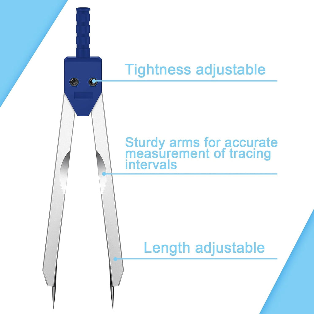 8 Pieces EKG Caliper ECG Calipers Measuring Tool with Ruler Electrocardiogram Drafting Divider for Nursing (Blue)