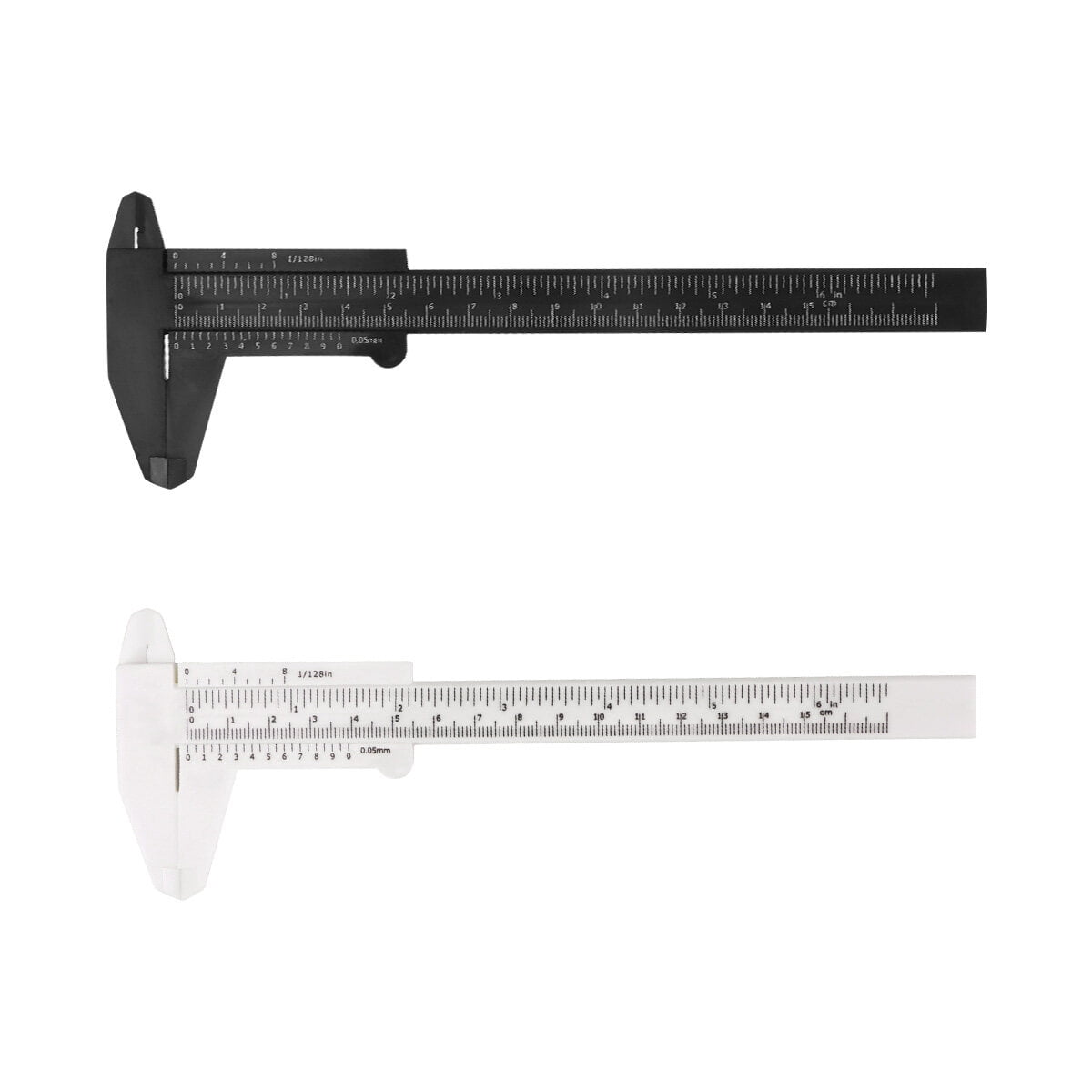 LOLIPPYY 2-Pack Lightweight Plastic 150mm Caliper Gauge for Accurate Step Depth and External Measurements