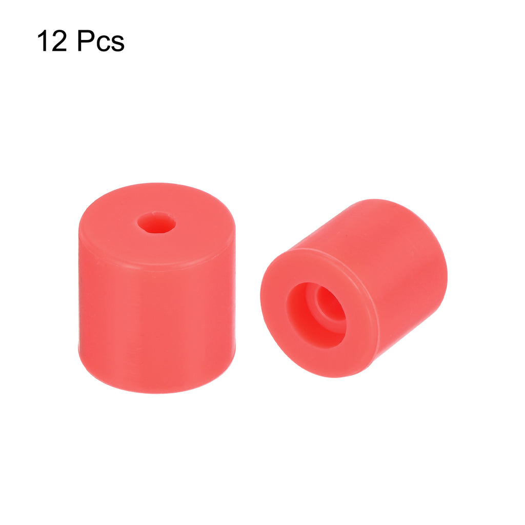 Uxcell 12Pcs Silicone Bed Mounts 3D Printer Heat Bed Silicone Leveling Column Silicone Buffer 16mm for 3D Red