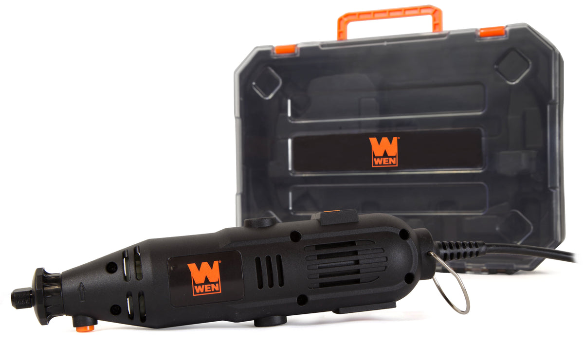 WEN 1-Amp Variable Speed Rotary Tool, 100+ Accessories, Carrying Case And Flex Shaft