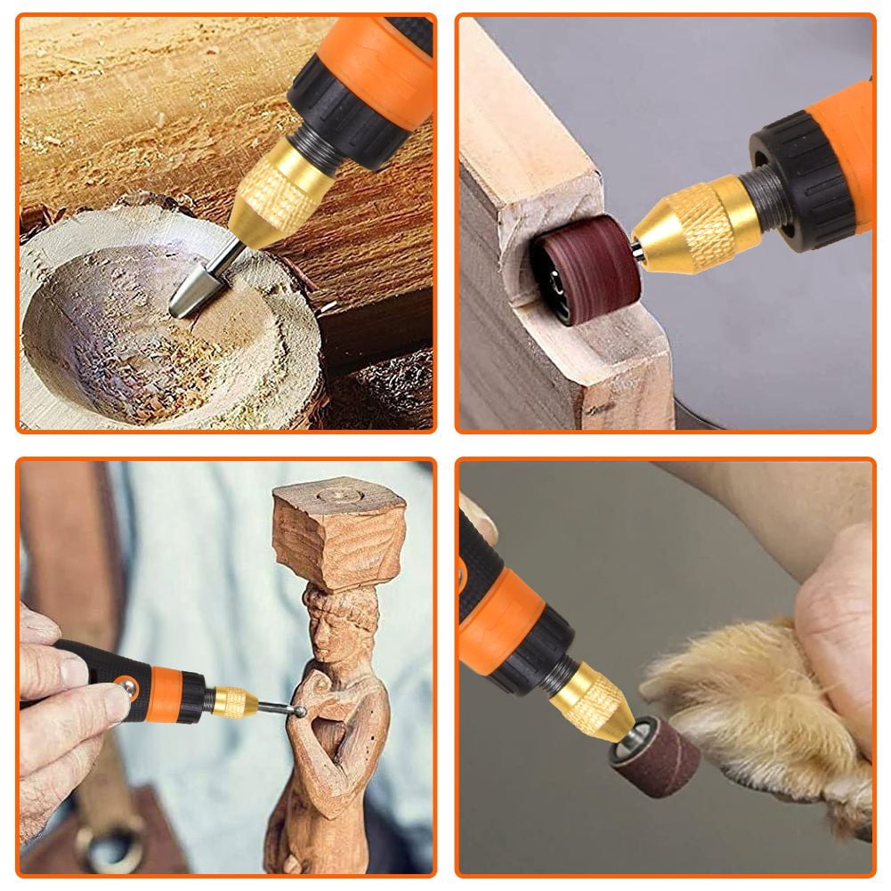 Sanheshun Cordless Rotary Tool Drill Kit Variable Speed Nail Polishing Set with 46 Accessories