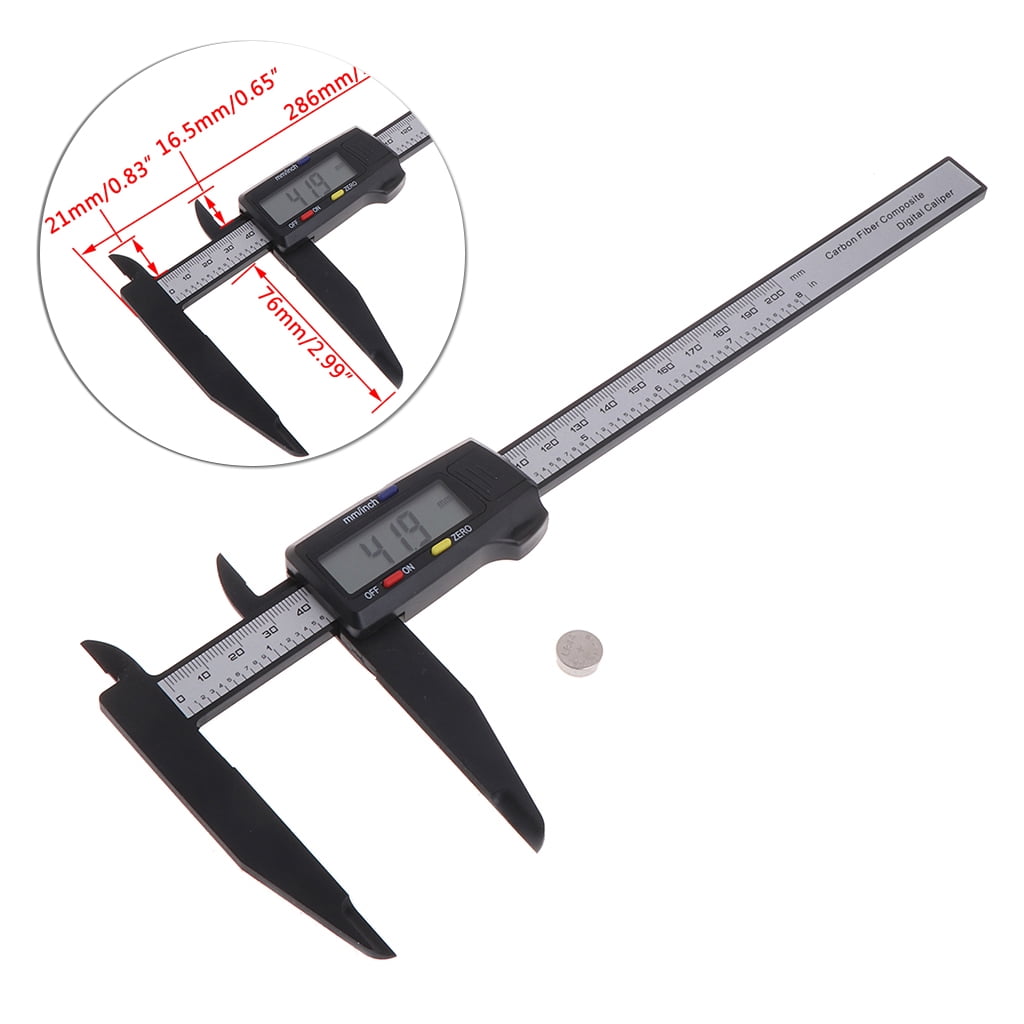 Apooke 0-8 Inch/200mm Electronic Digital Vernier Micrometer Caliper Inch/Millimeter/Fractions Large LCD Screen Measuring Tool